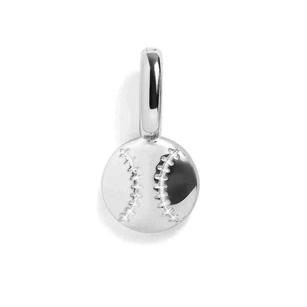 Stylish Silver Softball Charm for Game Day - Wearing Felicity Softball-Charm Wear Felicity