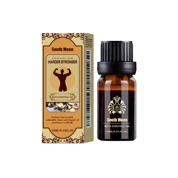South Moon Men's Essential Oil bottle and packaging on a white background South Moon Men's Essential Oil Massage Treatment South Moon Men's Essential Oil Personal Massage Treatment Boost Energy Hydration Wellbeing