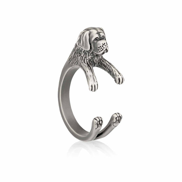 St. Bernard Wrap Ring - Perfect for Dog Lovers - Wearing Felicity St-Bernard-Wrap-Ring Wear Felicity