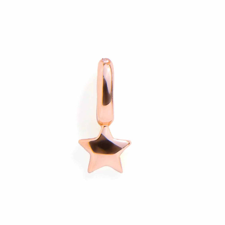 Star Charm - Celestial Jewelry Accessory in Gold & Silver - Wearing Felicity Star-Charm-Rose-Gold Wear Felicity