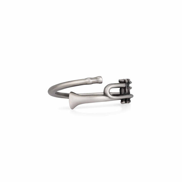 Stylish Trumpet Wrap Ring for Music Lovers - Wearing Felicity Trumpet-Wrap-Ring-01 Wear Felicity