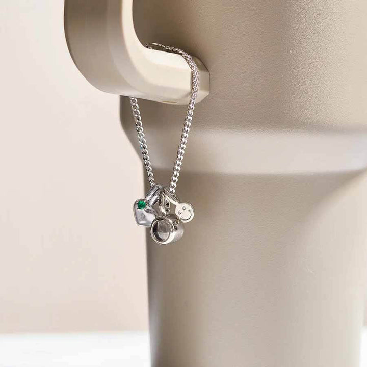 Personalized Tumbler Cup Chain Charm - Wearing Felicity Tumbler-Cup-Chain-Charm-01 Wear Felicity