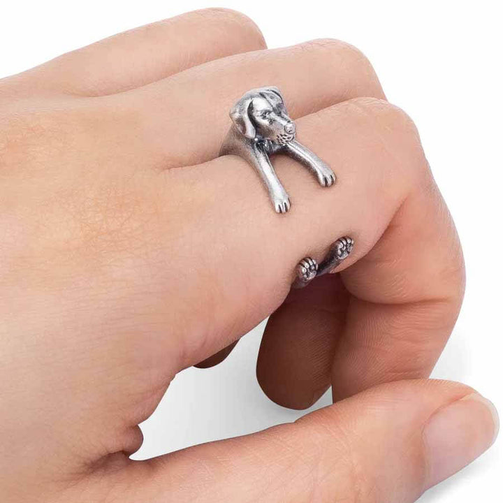 Stylish Vizsla Wrap Ring for Dog Lovers - Wearing Felicity Vizsla-Wrap-Ring-02 Wear Felicity