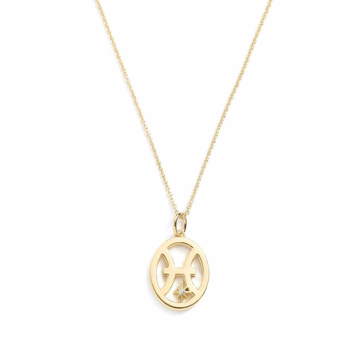 Elegant Zodiac Necklace - Personalized Jewelry - Wearing Felicity     
 Zodiac-Necklace-Gold-Aries Wear Felicity