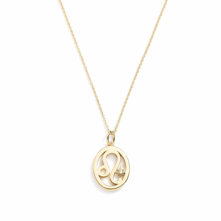 Elegant Zodiac Necklace - Personalized Jewelry - Wearing Felicity     
 Zodiac-ecklace-Gold-Leo Wear Felicity