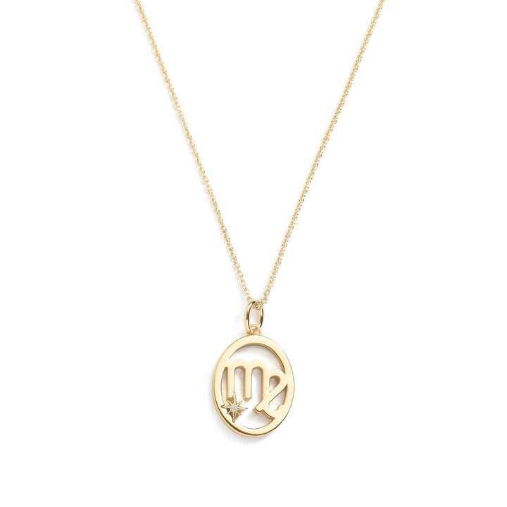 Elegant Zodiac Necklace - Personalized Jewelry - Wearing Felicity     
 Zodiac-Necklace-Gold-Virgo Wear Felicity