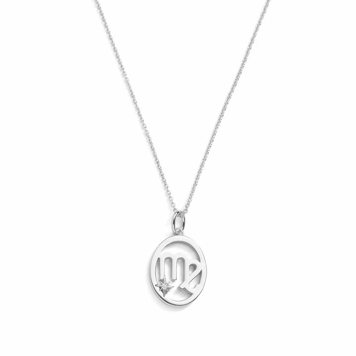 Elegant Zodiac Necklace - Personalized Jewelry - Wearing Felicity     
 Zodiac-Necklace-Silver-Virgo Wear Felicity